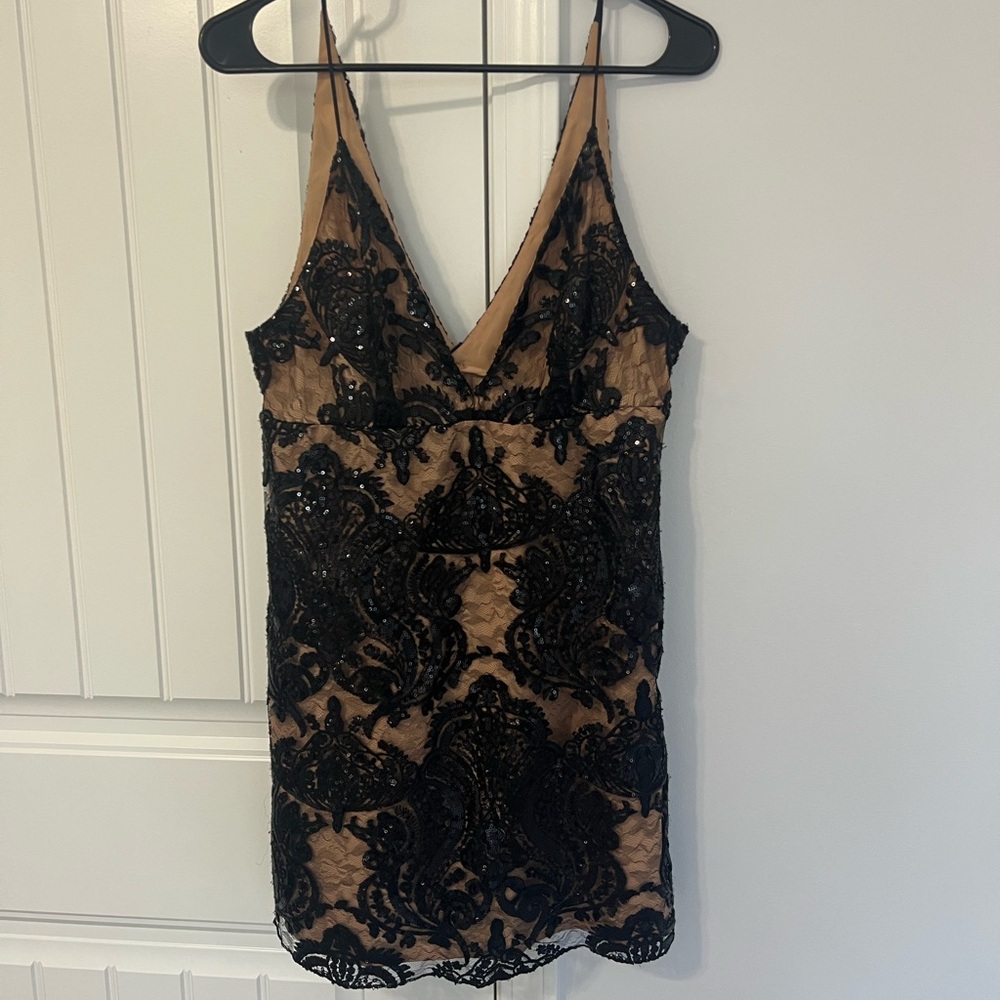 Free People Night Shimmer Mini Dress